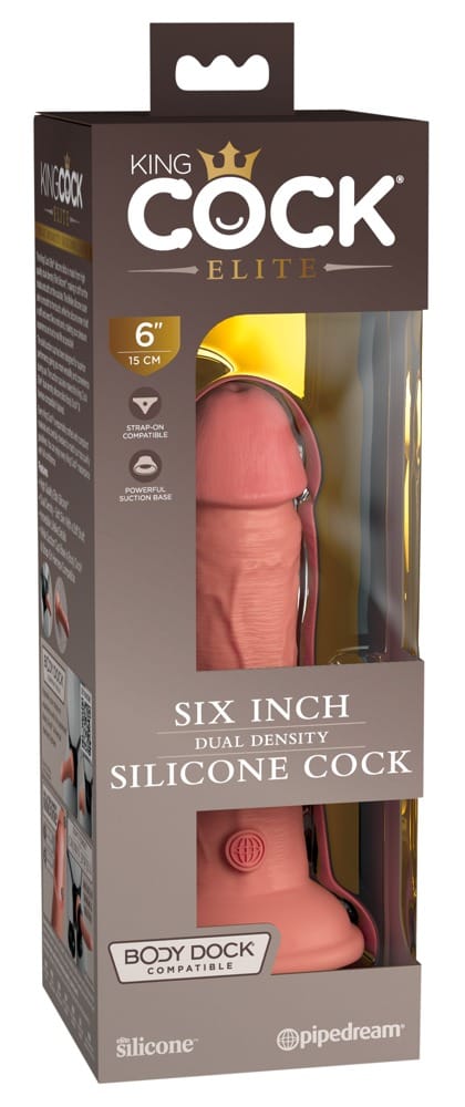 6″ Dual Density Silicone Cock