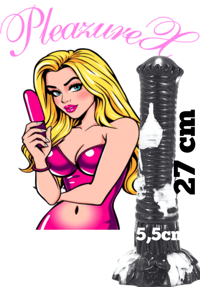 Paarden Dildo Srepnia (zwart/wit)