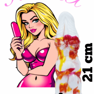 Draken Dildo HaeChi (wit/rood/geel)