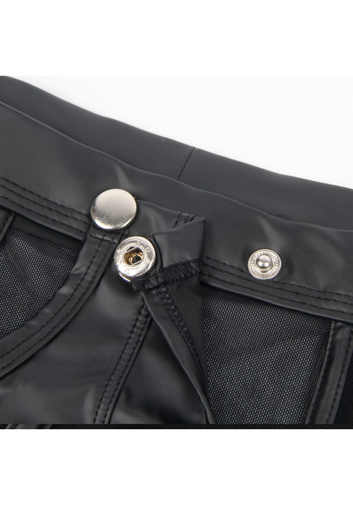 PleazureX Leren boxer met losmakende kruis - Afbeelding 4