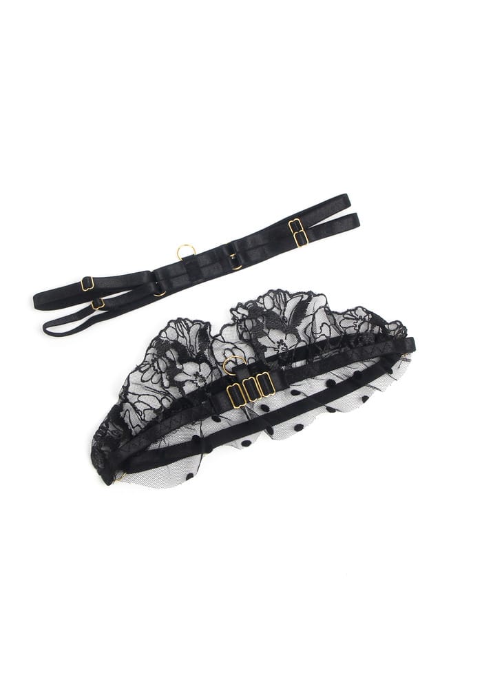 PleazureX sexy kanten lingerie set zwart - Afbeelding 5