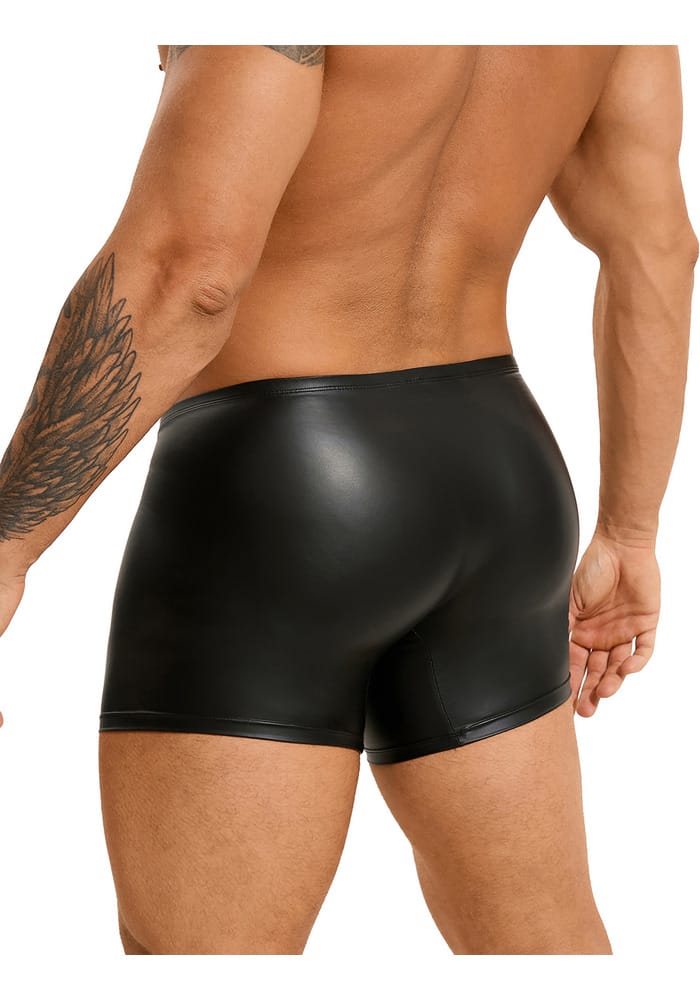 PleazureX leren boxer met rits kruis - Afbeelding 5