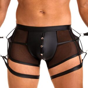 PleazureX leren boxer met boeien