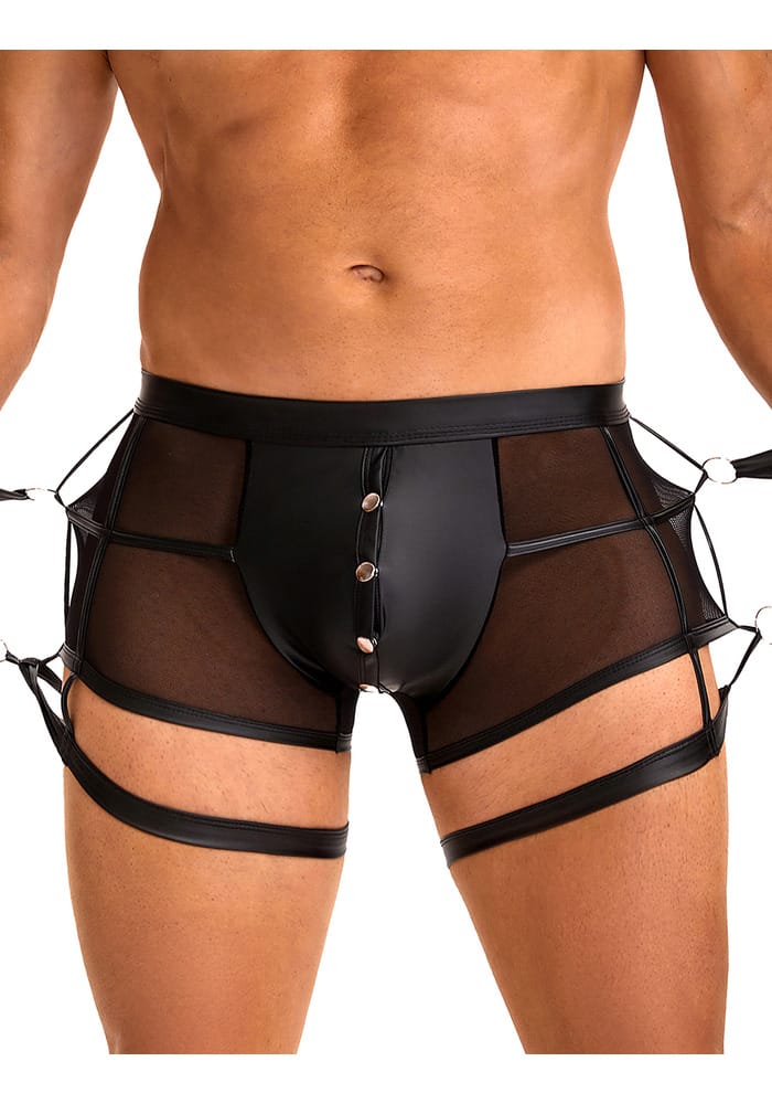 PleazureX leren boxer met boeien