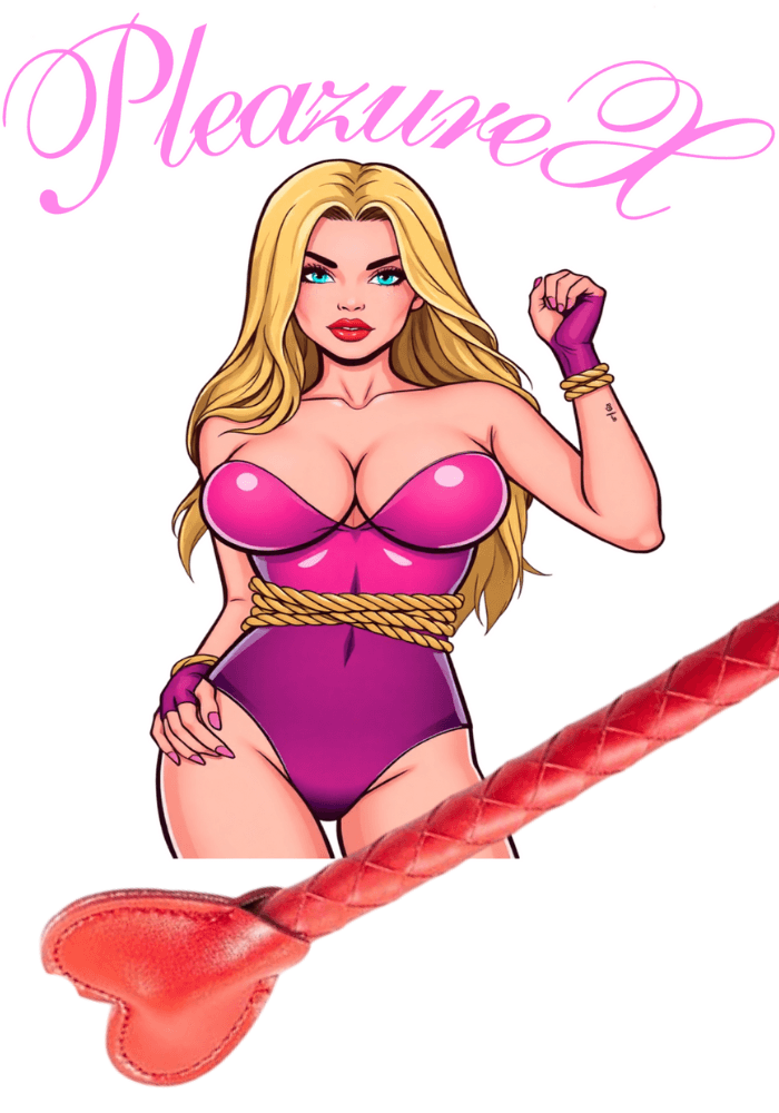 Lange Hartvormige leren zweep rood