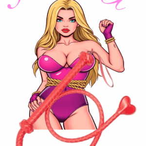 Lange Hartvormige leren zweep rood