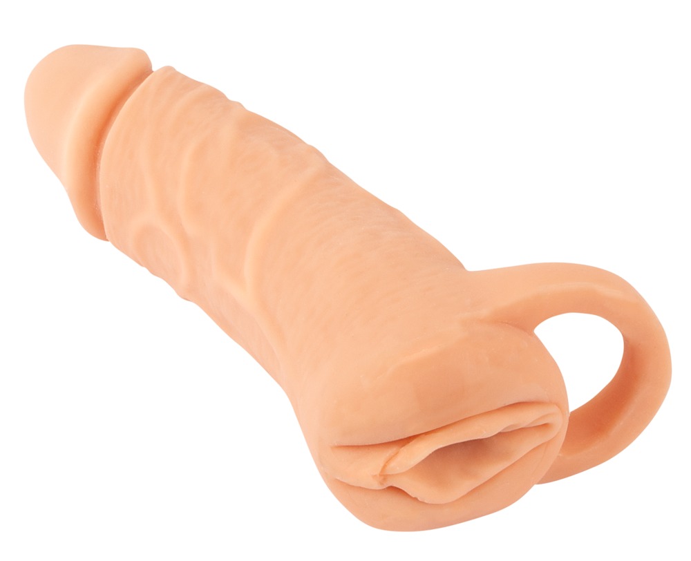 2in1 Extension + Masturbator – hautfarben hell