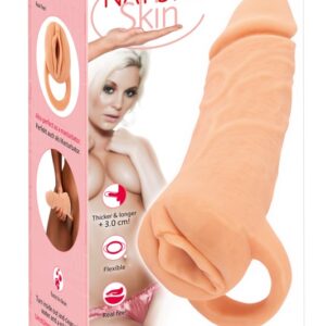 2in1 Extension + Masturbator - hautfarben hell