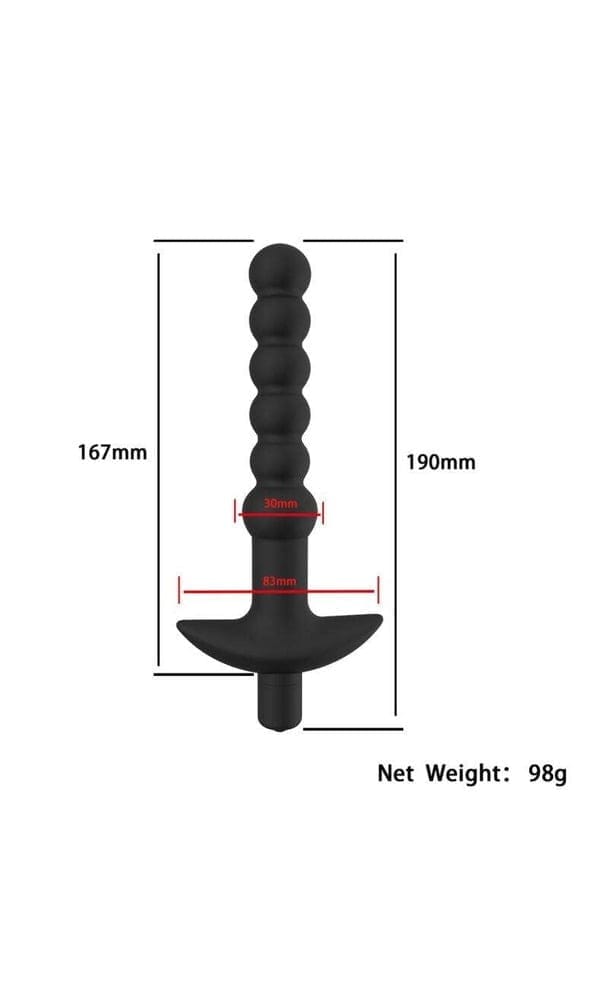 Vibrerende kralen butt plug