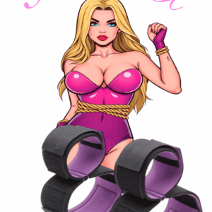 zwart/paarse stoffen enkel handboeien