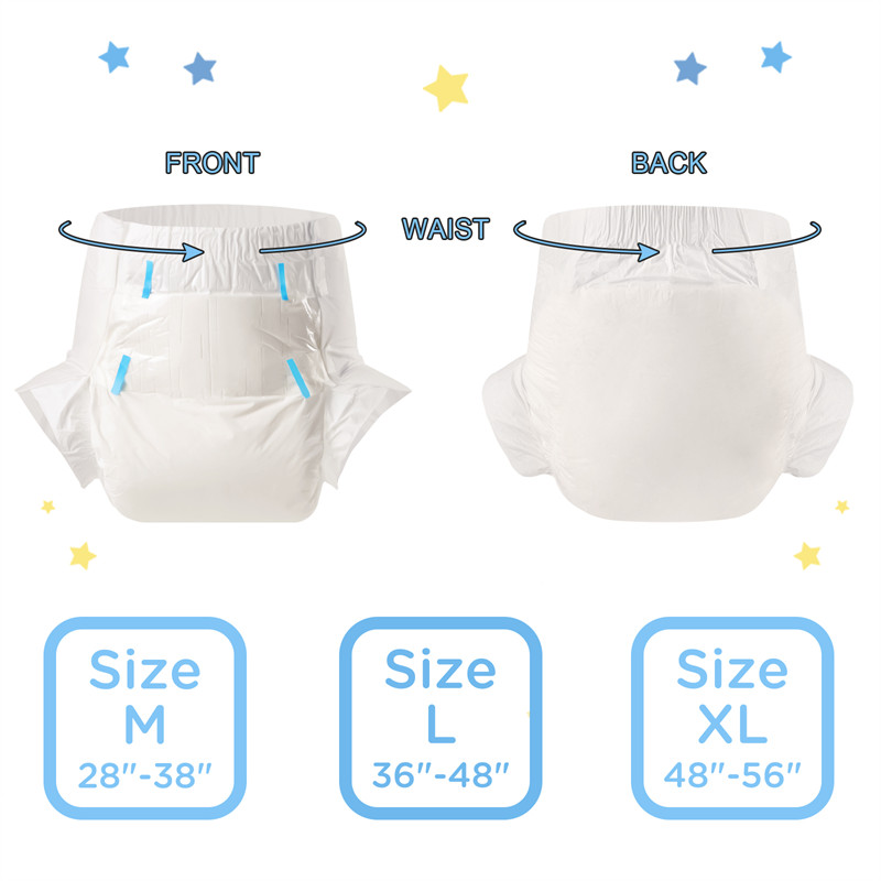 ABDry White Adult Diapers 10 Pack Maat : L - Afbeelding 4