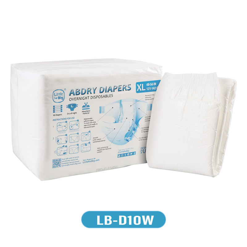 ABDry White Adult Diapers 10 Pack Maat : L